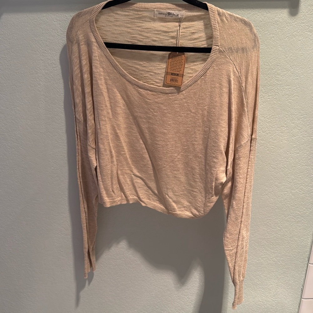 Natural Life cropped sweater NWT!